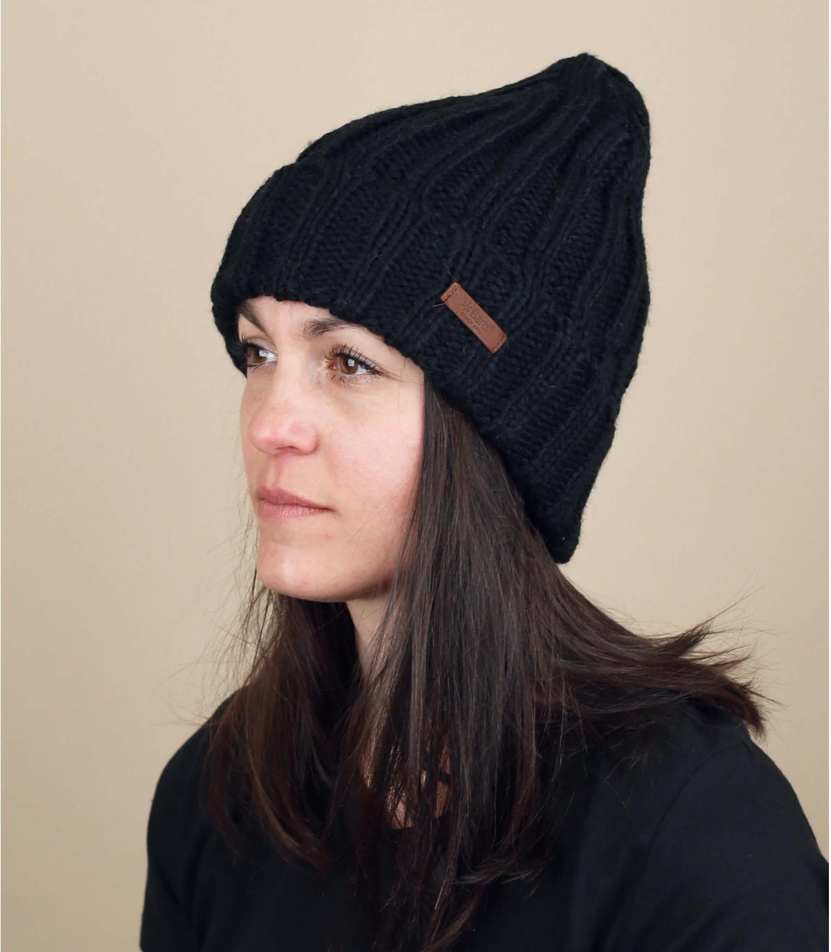 Oversize black beanie Koros beanie black